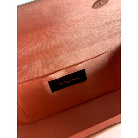 Nina Salmon Royal Satin Jeweled Satchel Top Handle Bag Handbag - Picture 4 of 5